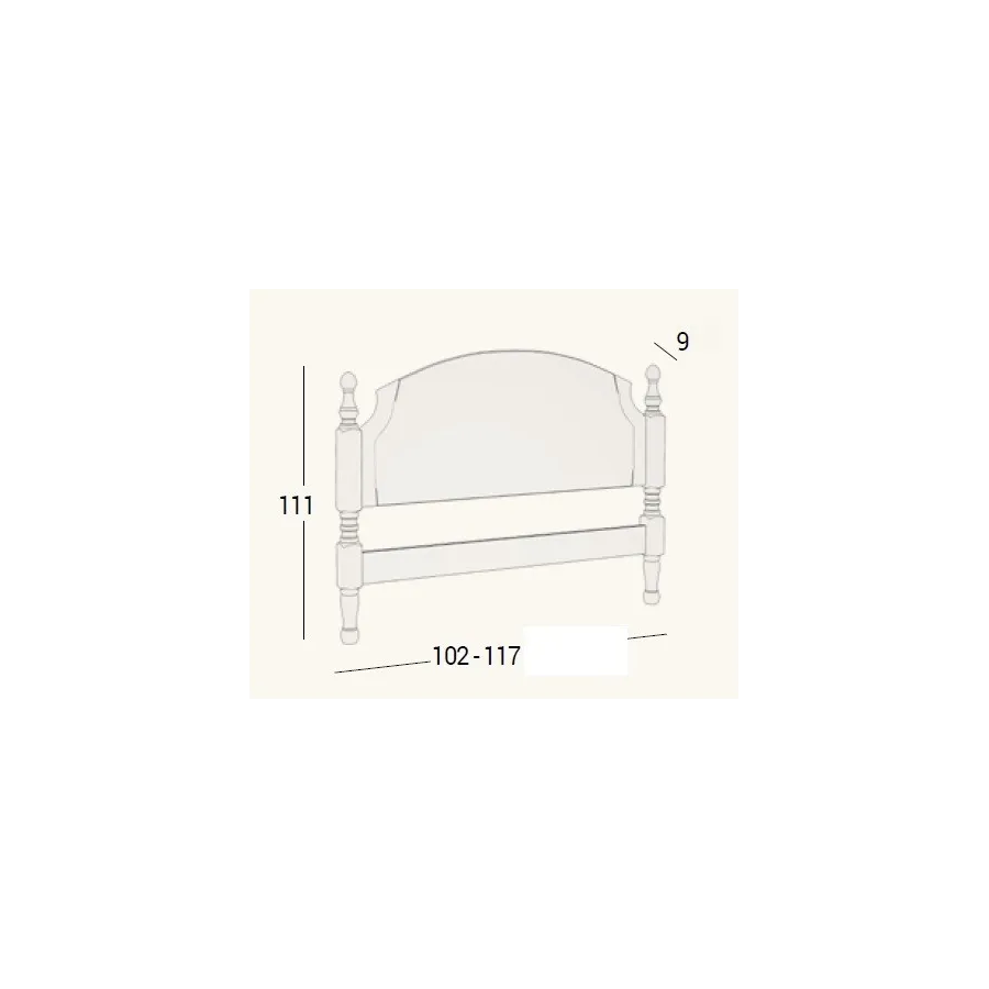 CABECERO PROVENZAL INDIVIDUAL ROMA