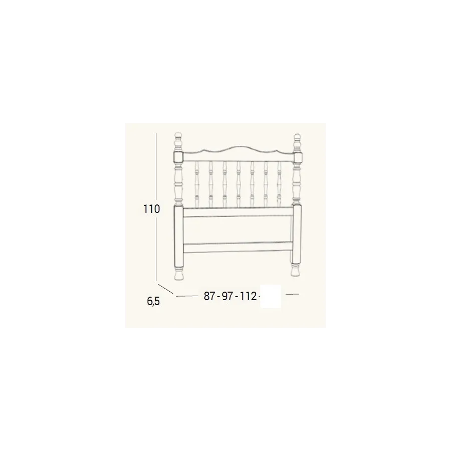 CABECERO TORNEADO PROVENZAL DE MADERA A MEDIDA