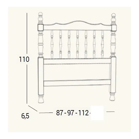 CABECERO TORNEADO PROVENZAL DE MADERA A MEDIDA