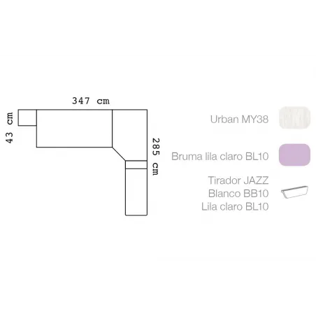 Dormitorio juvenil con cama compacta con canape y armario chaflan