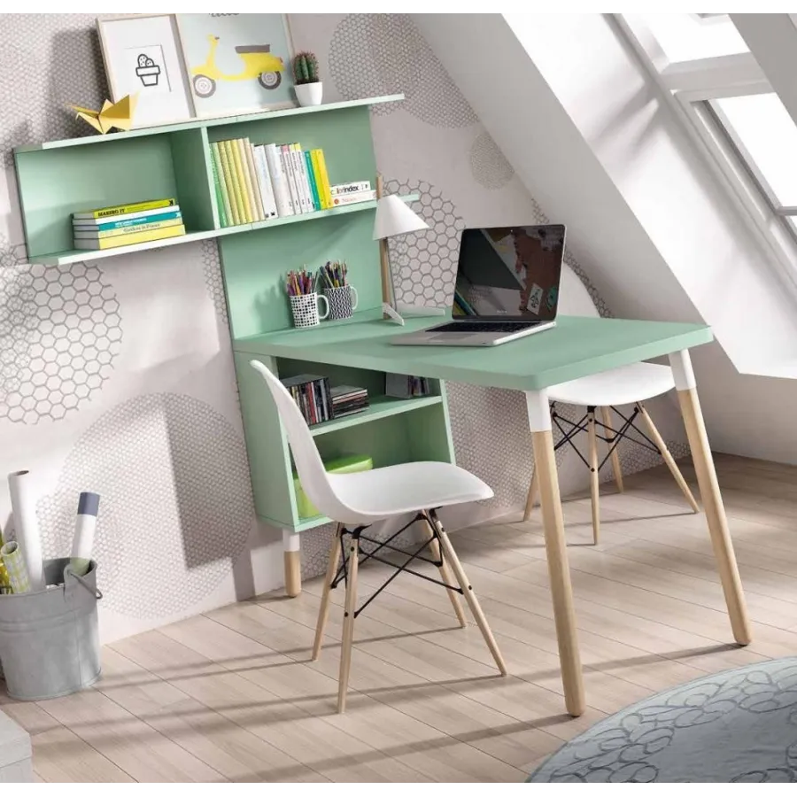 Dormitorio juvenil con escalera de cajones