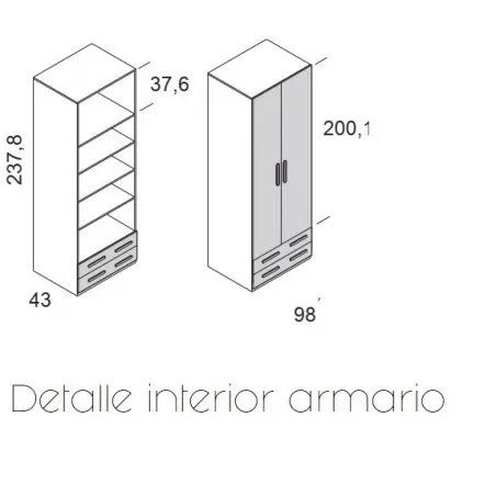 Dormitorio juvenil con escalera de cajones