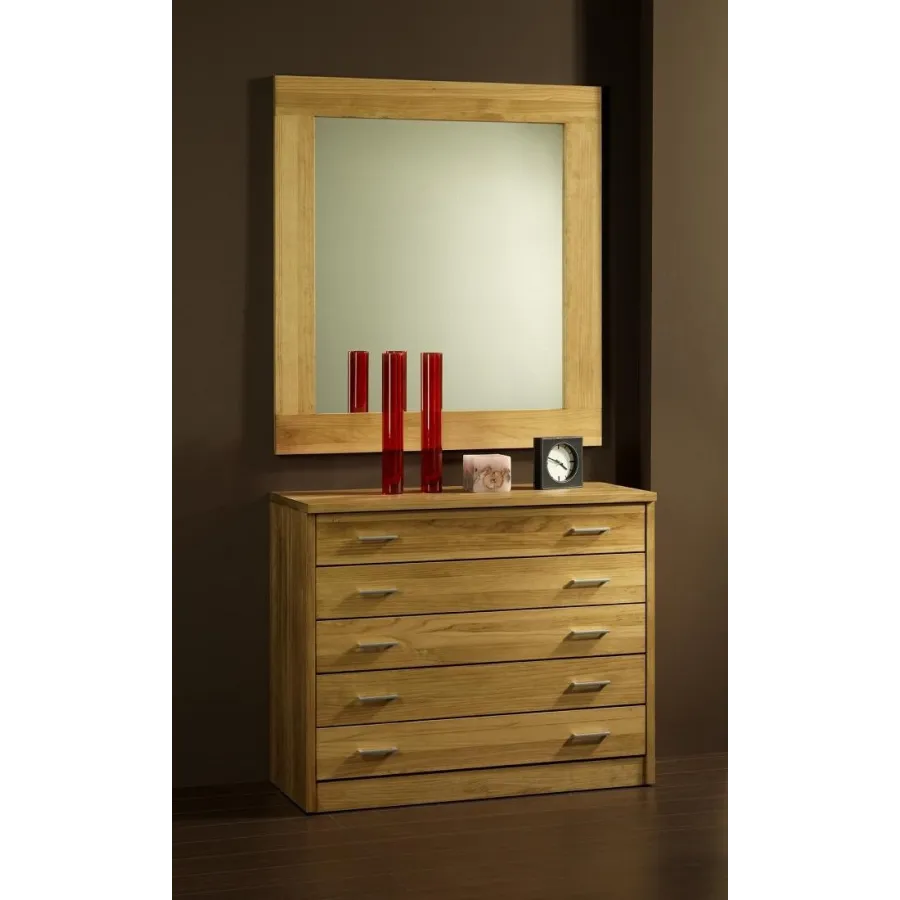 Cómoda 5 cajones modelo Nova madera de pino