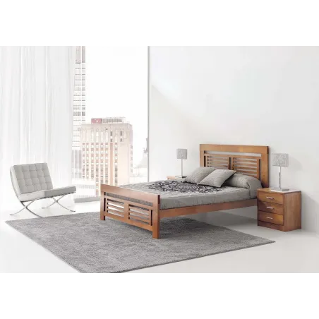 Dormitorio Listones madera maciza serie Maya