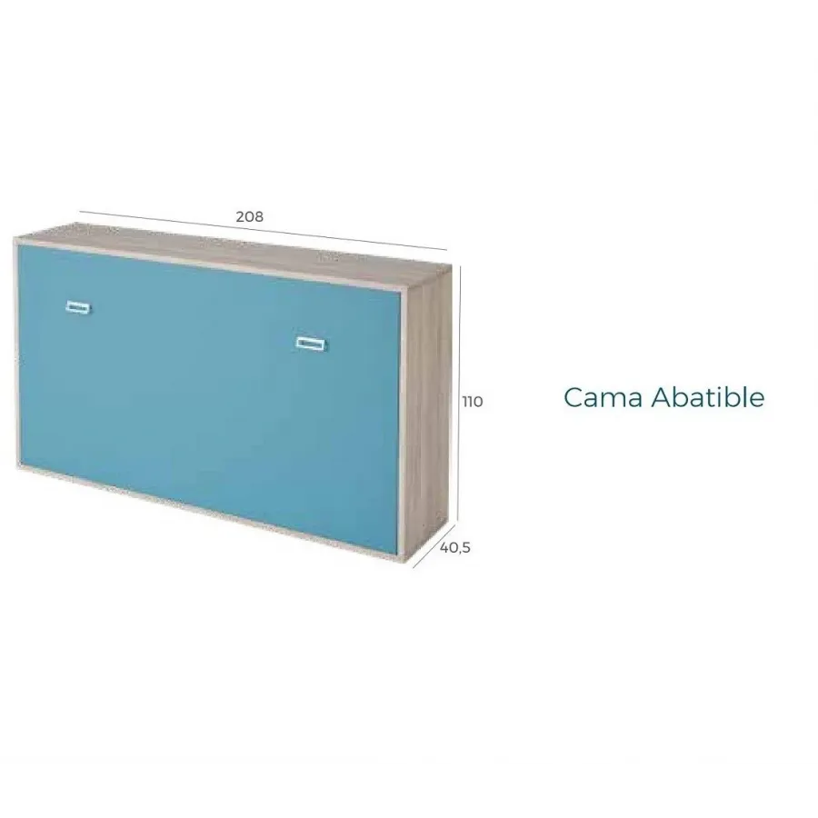 Cama abatible horizontal para colchón individual Mueble Descanso Málaga