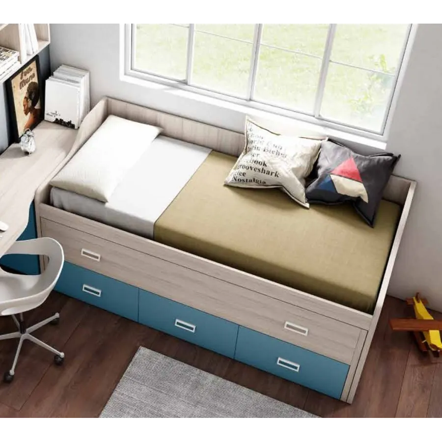 Cama compacta Lolipop con cajones gran capacidad