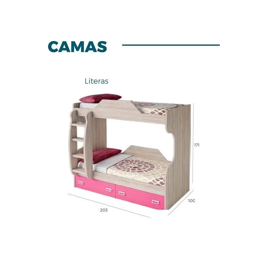 Litera Lolipop 90x190 cm. de diseño moderno y duradero en oferta