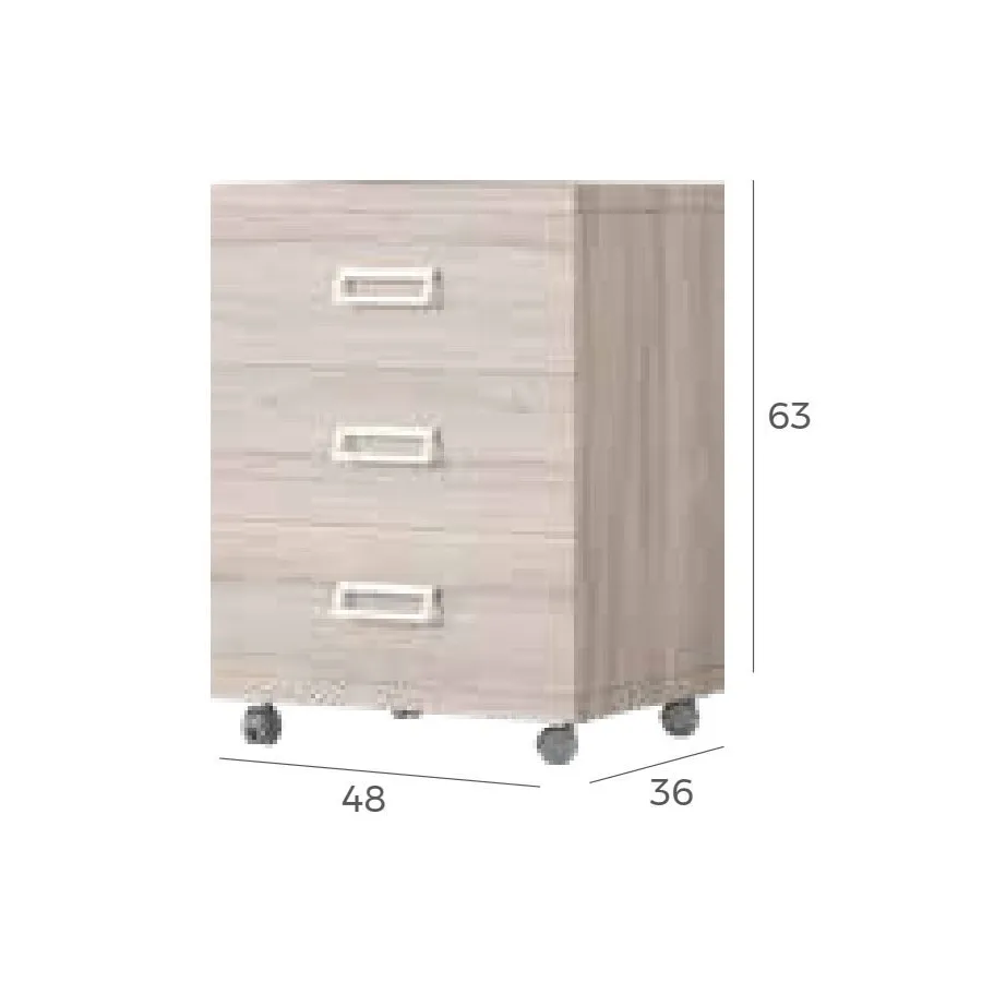 Mesita noche con cajones gran capacidad