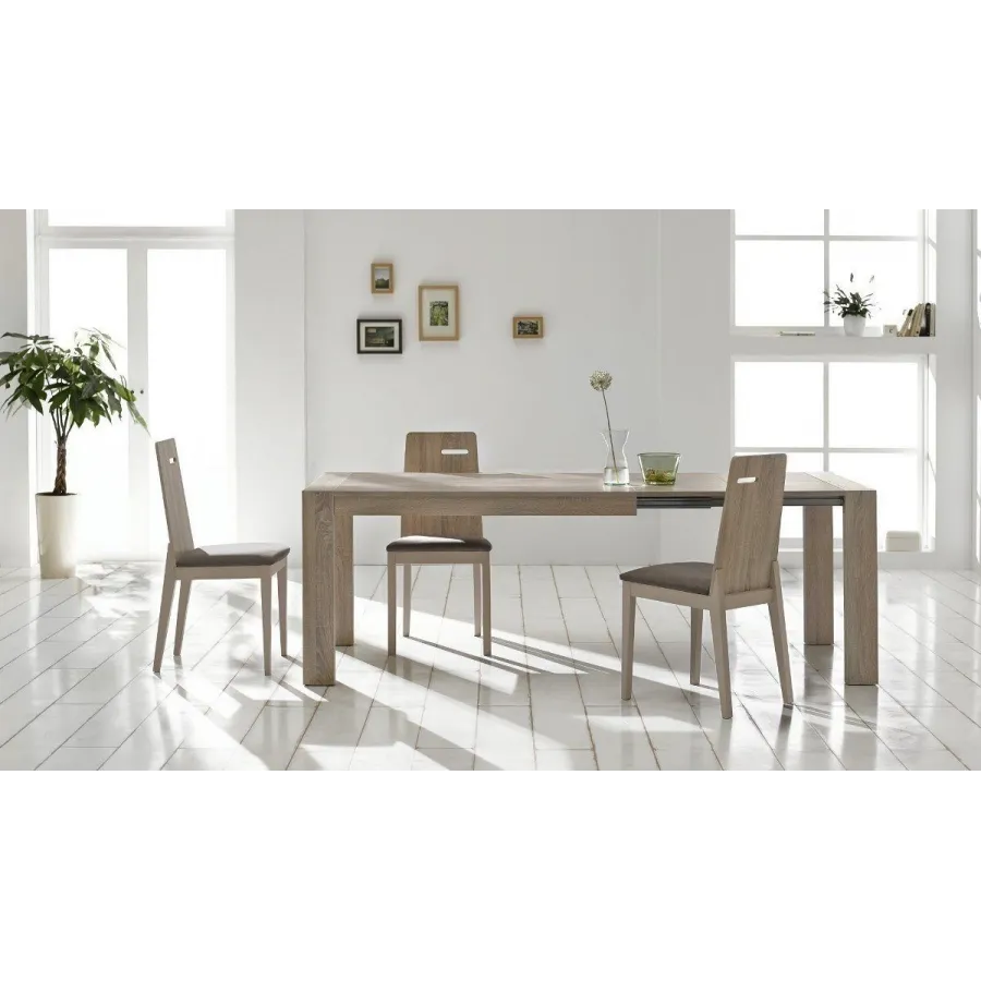 Mesa con doble extensible de carro Évora Melamina