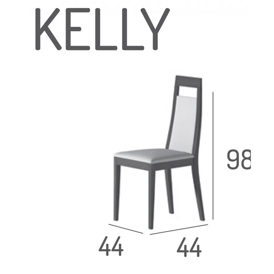 Silla tapizada con asa Kelly