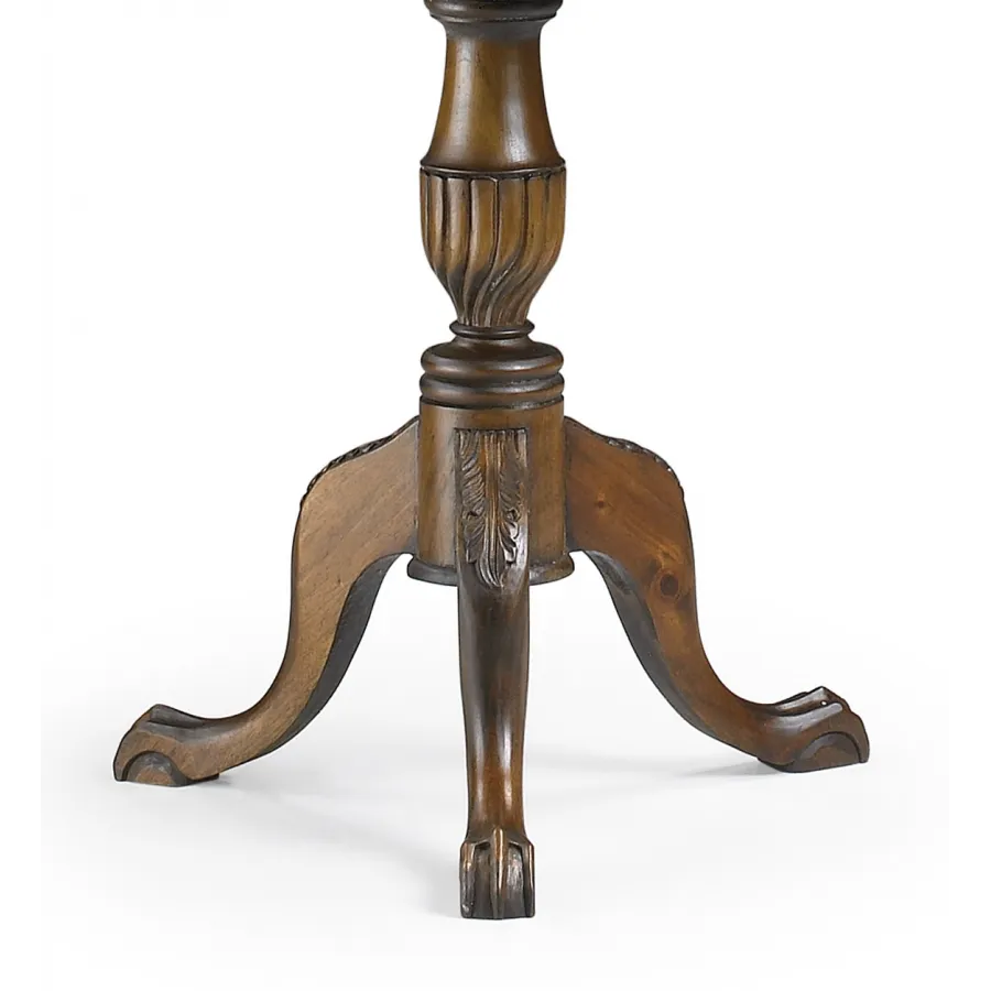 MESA VINTAGE REDONDA CHIPPENDALE 2 CAJONES en Mueblesguadalhorce.es