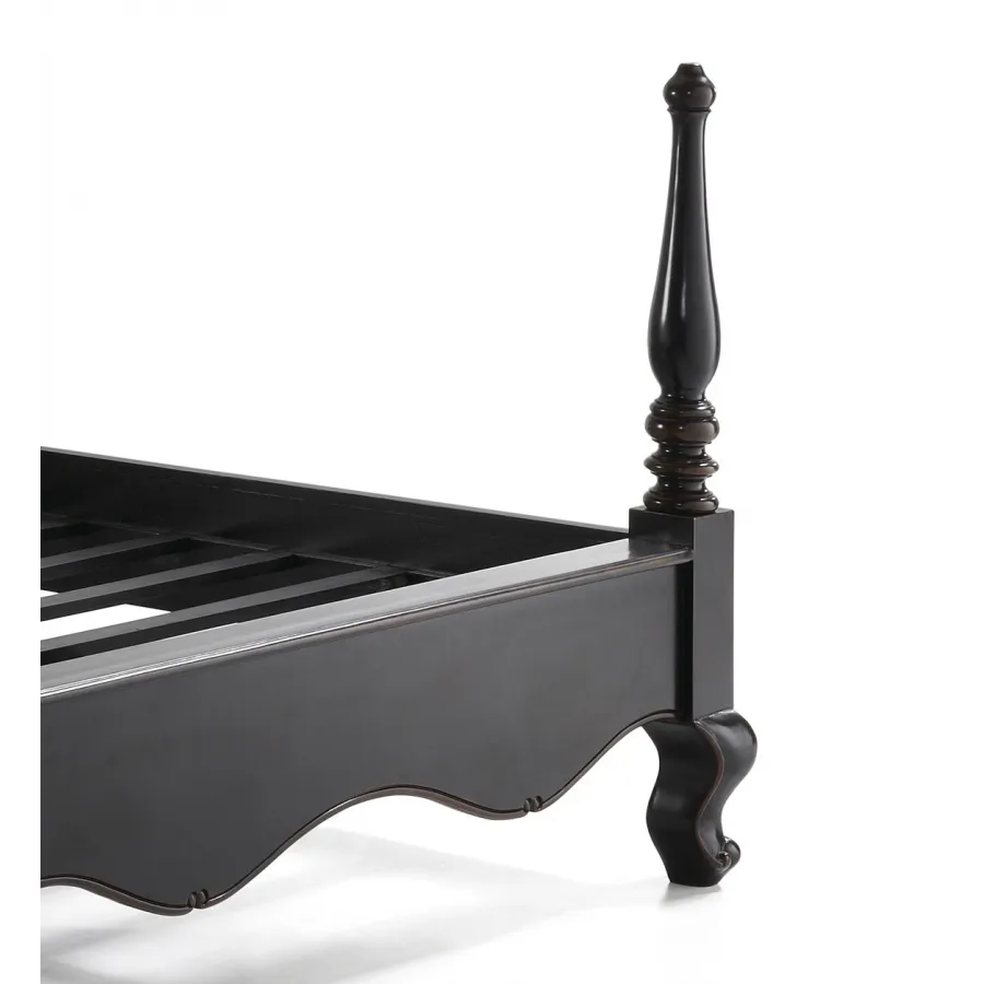 CAMA VINTAGE NEGRA en Mueblesguadalhorce.es