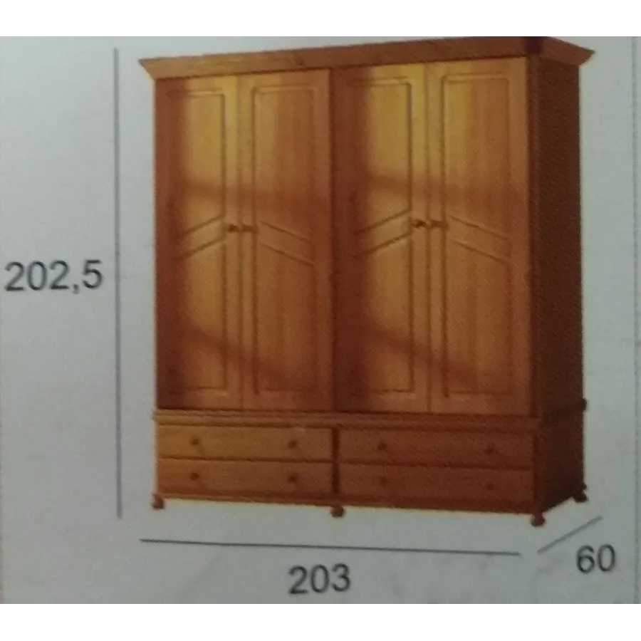 Armario Provenza 4 puertas en MuebleDescanso.com