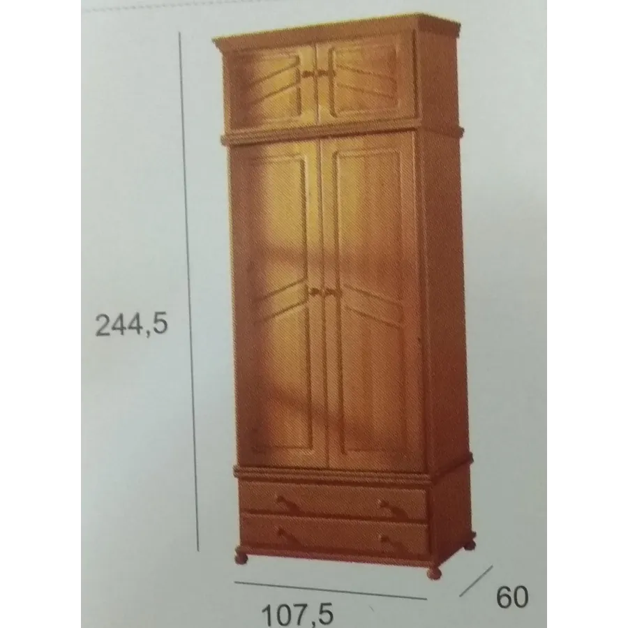 Armario 2 puertas macizas modelo Provenza en MuebleDescanso.com