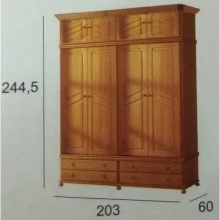Armario Provenza 4 puertas en MuebleDescanso.com