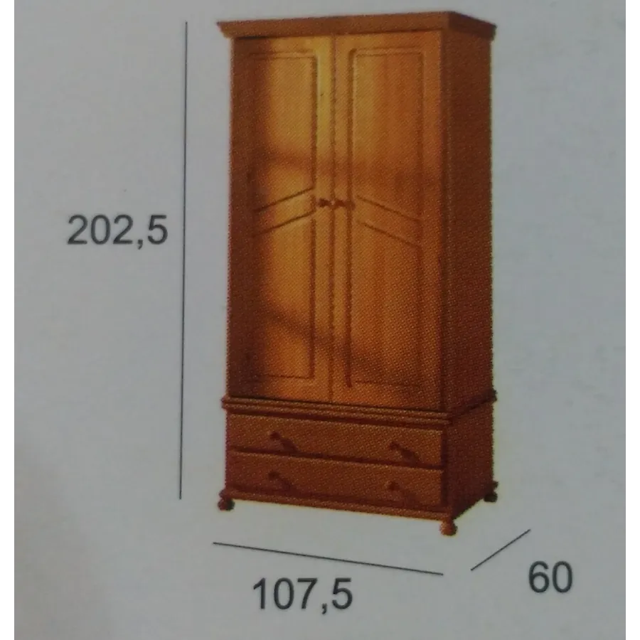 Armario 2 puertas macizas modelo Provenza en MuebleDescanso.com