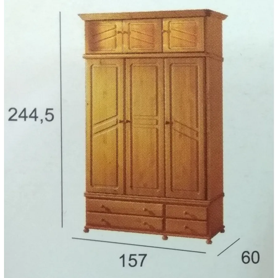 Armario 3 puertas macizas modelo Provenza en MuebleDescanso.com