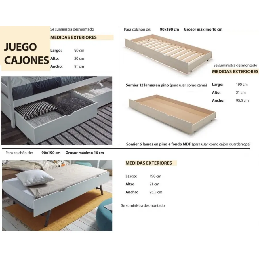 Litera clásica 3 camas