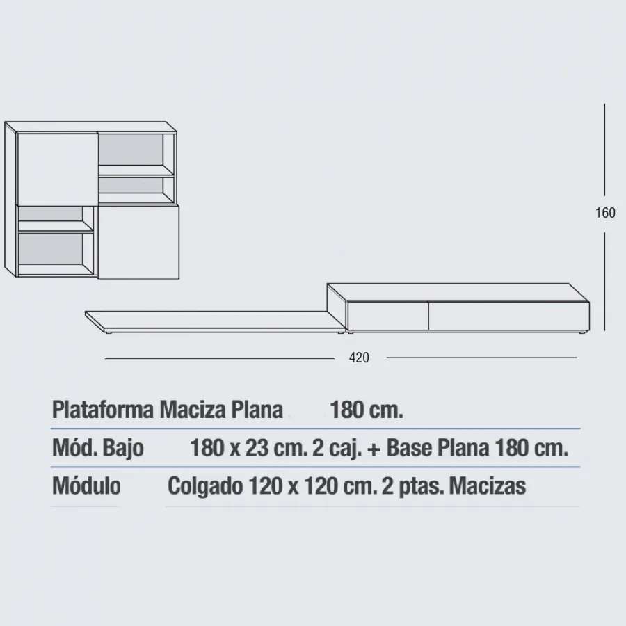 Salón ZOE de diseño minimalista en Mueblesguadalhorce.es