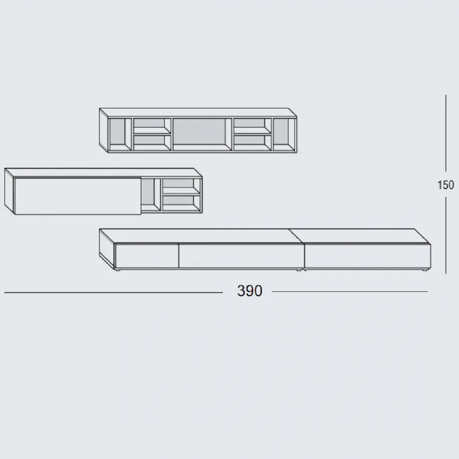 Salón madera maciza de diseño Zoe en Mueblesguadalhorce.es