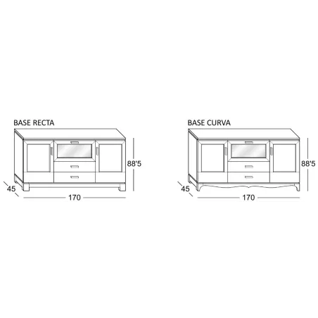Aparador Vega 170 cm. en Mueblesguadalhorce.es