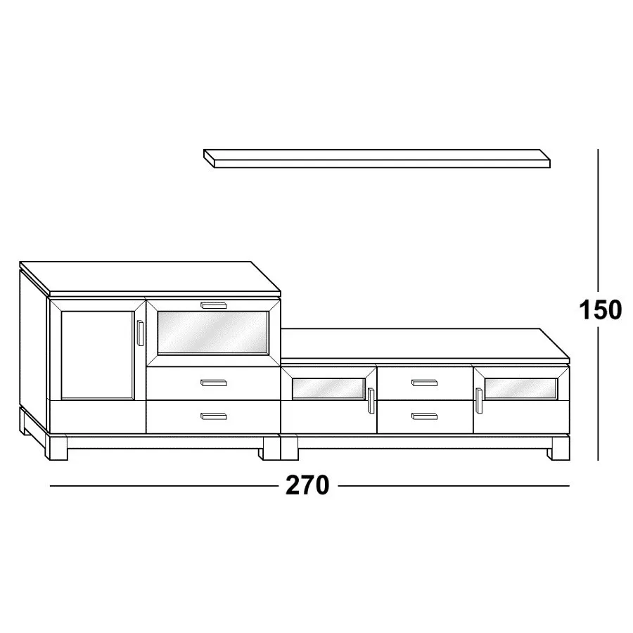 Mueble de salón contemporáneo en Mueblesguadalhorce.es