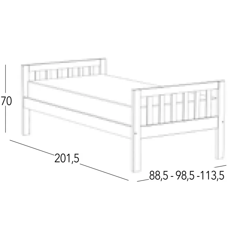 Cama Palillos juvenil en Mueblesguadalhorce.es