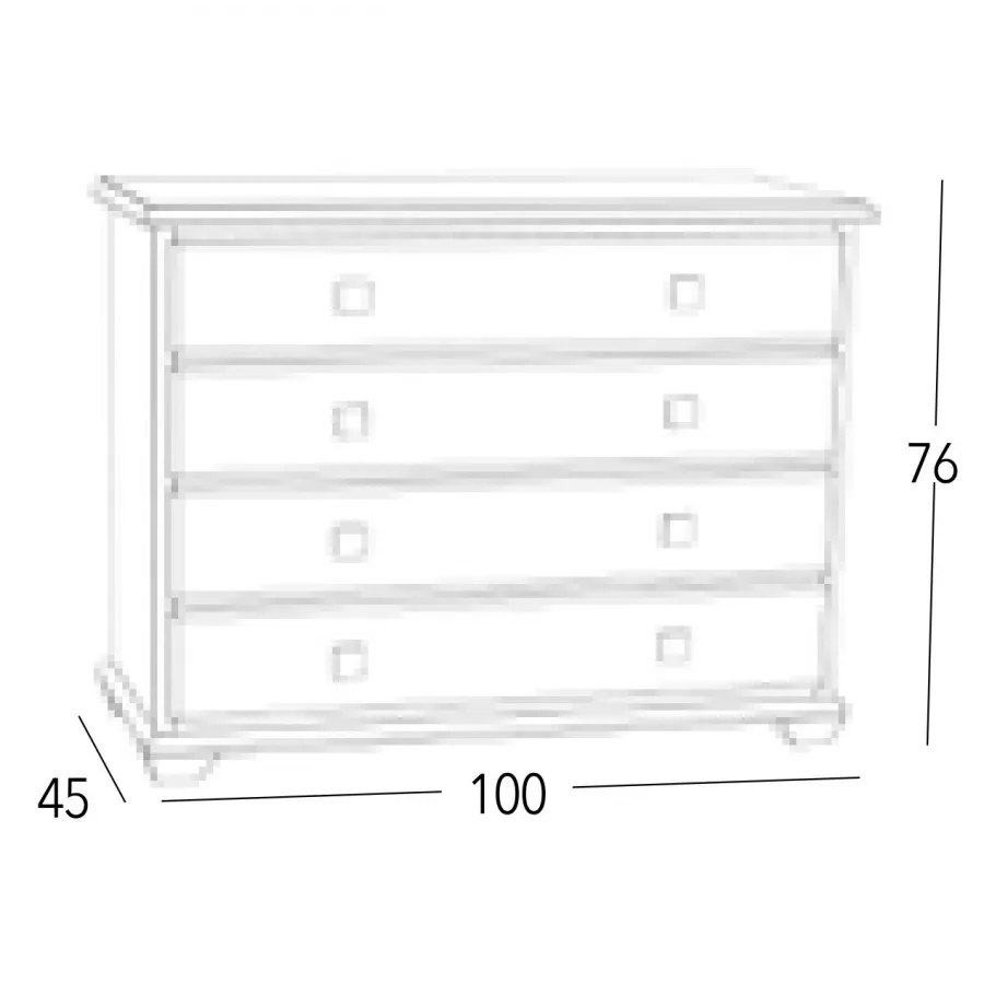 Cómoda Maya 4C en Mueblesguadalhorce.es