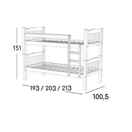 Litera Comon 90 juvenil en Mueblesguadalhorce.es