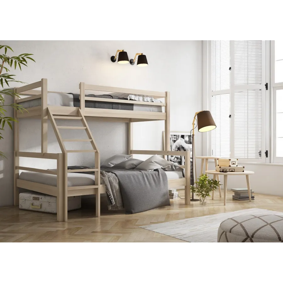 Litera Lola de matrimonio pino macizo en Mueblesguadalhorce.es