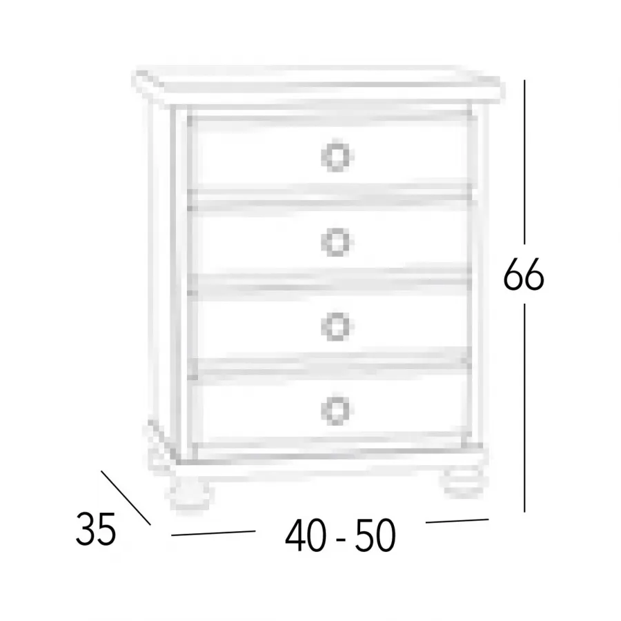 Mesita Provenza 4C en Mueblesguadalhorce.es