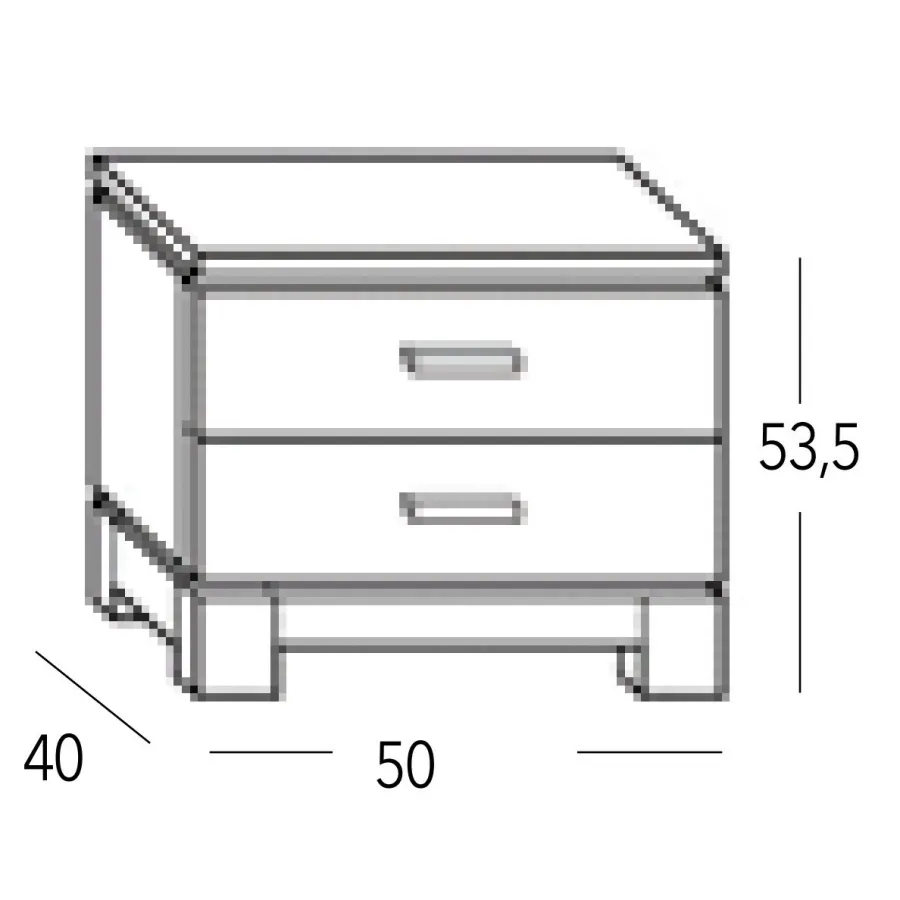 Mesita Vega recta 2C en Mueblesguadalhorce.es