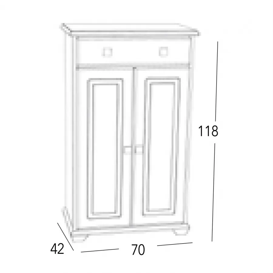 Zapatero 2P Provenza Maya 70 en Mueblesguadalhorce.es