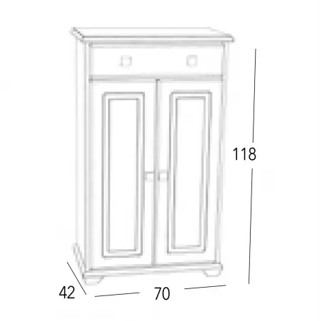 Zapatero 2P Provenza Maya 70 en Mueblesguadalhorce.es