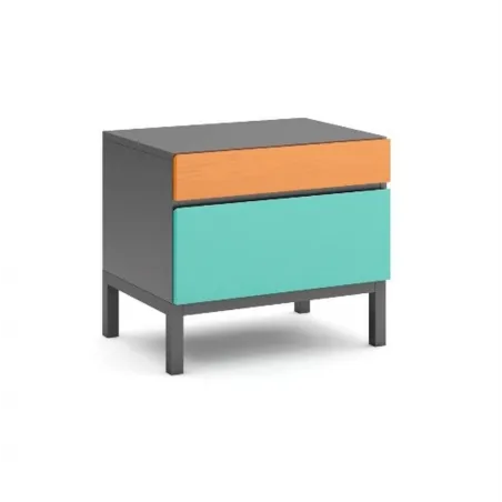 Mesita Zoe 2C pata madera en Mueblesguadalhorce.es