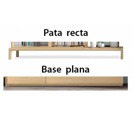 Mesita Zoe 2C pata madera en Mueblesguadalhorce.es