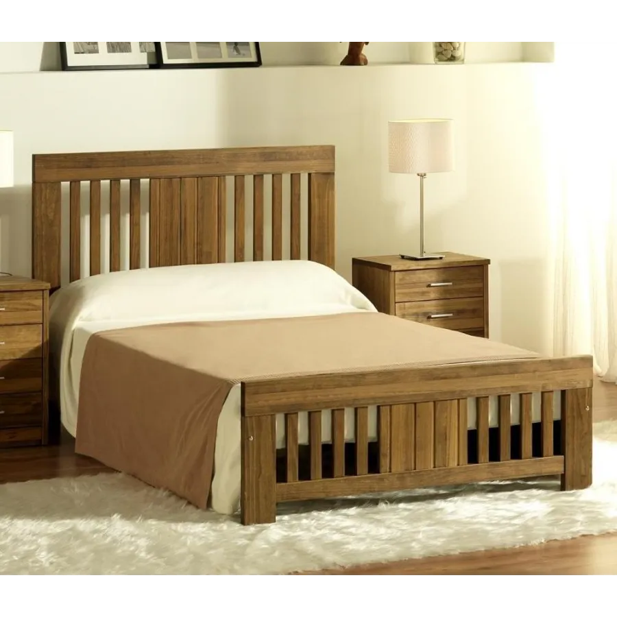 Cama Coral Barras individual colonial madera maciza