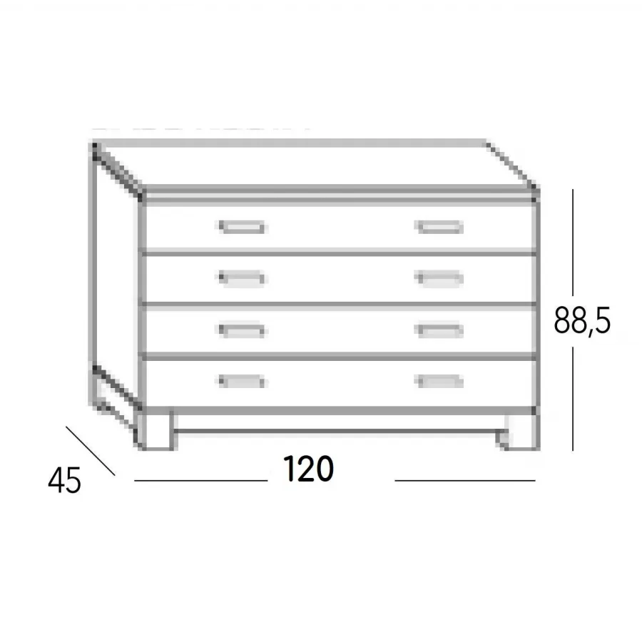 Cómoda 120 Vega en Mueblesguadalhorce.es