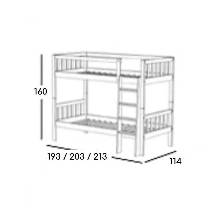 Litera Coral Barras 105 madera maciza