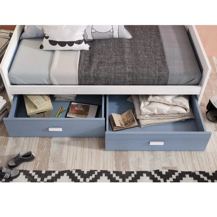 Cama Coral con cajones de gran capacidad