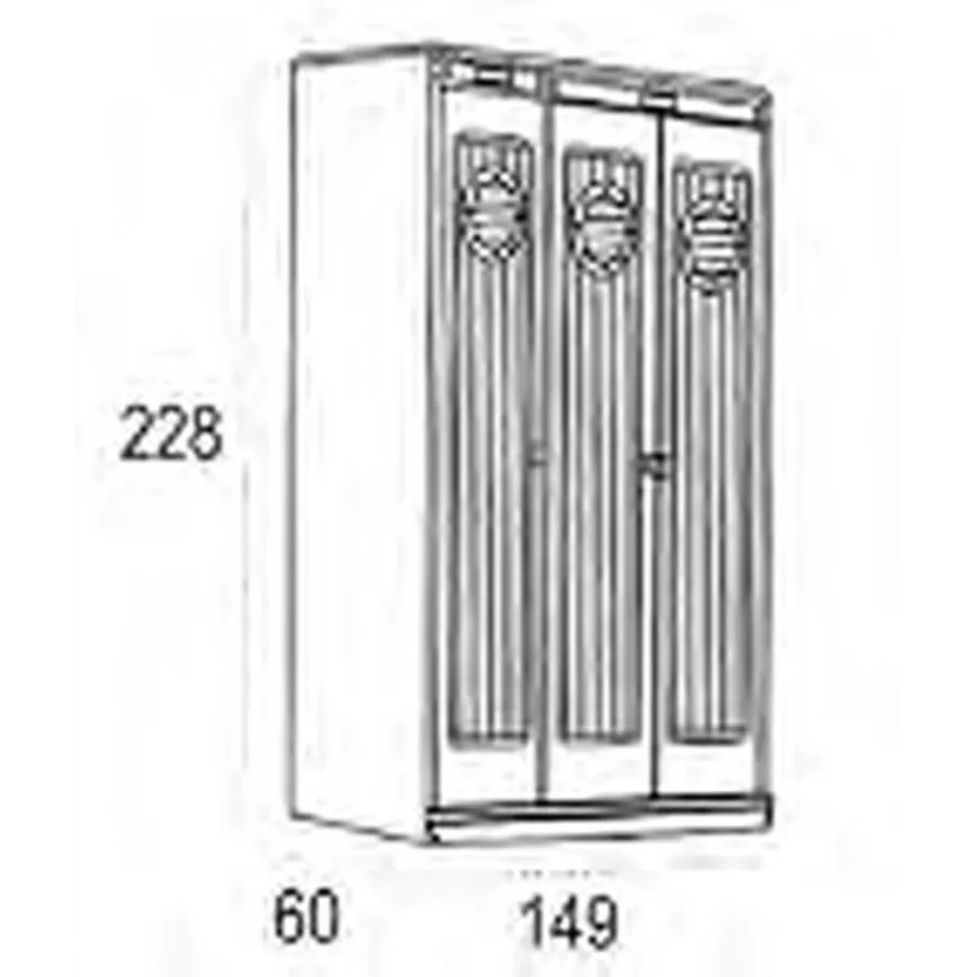 Armario 3 puertas Camarote en Muebledescanso El Viso