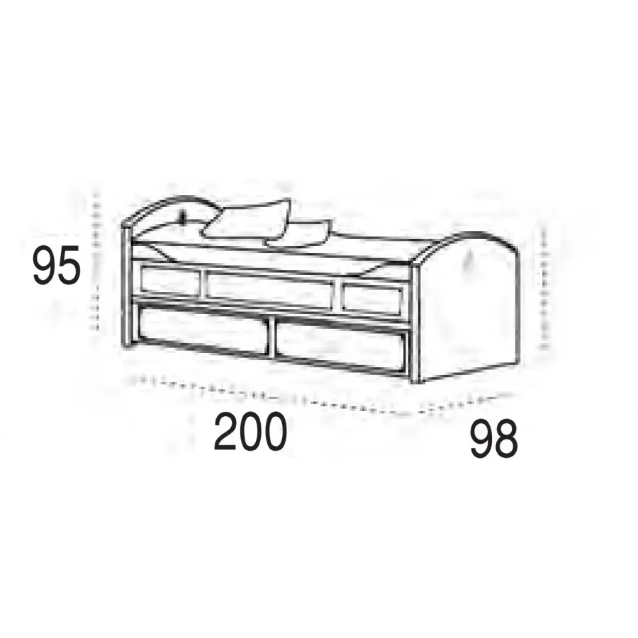 Cama compacta colonial Camarote en Mueblesguadalhorce.es