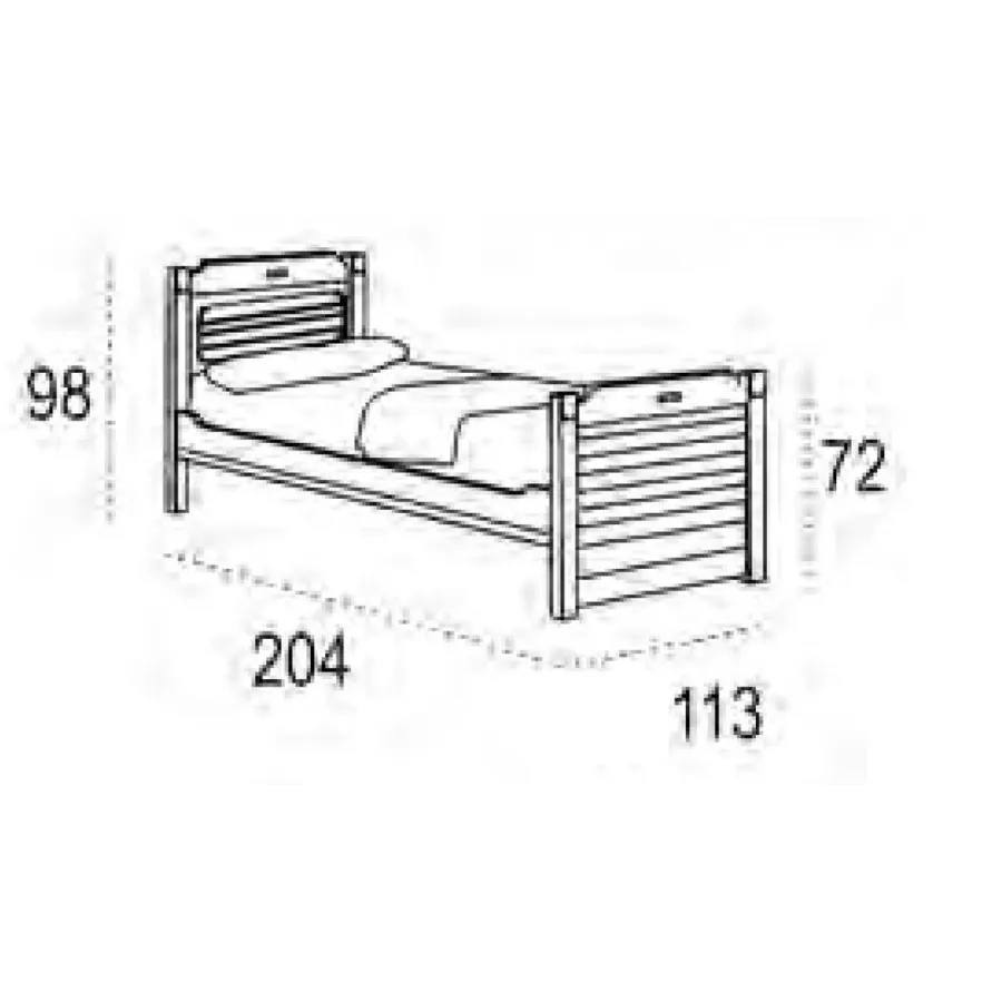 Cama colonial Camarote ancho 105 en Mueblesguadalhorce.es