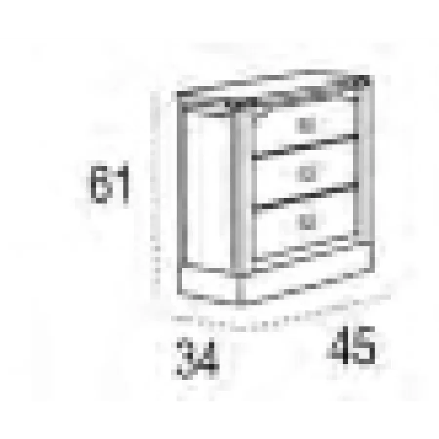 Mesita tres cajones Camarote 45 en Mueblesguadalhorce.es