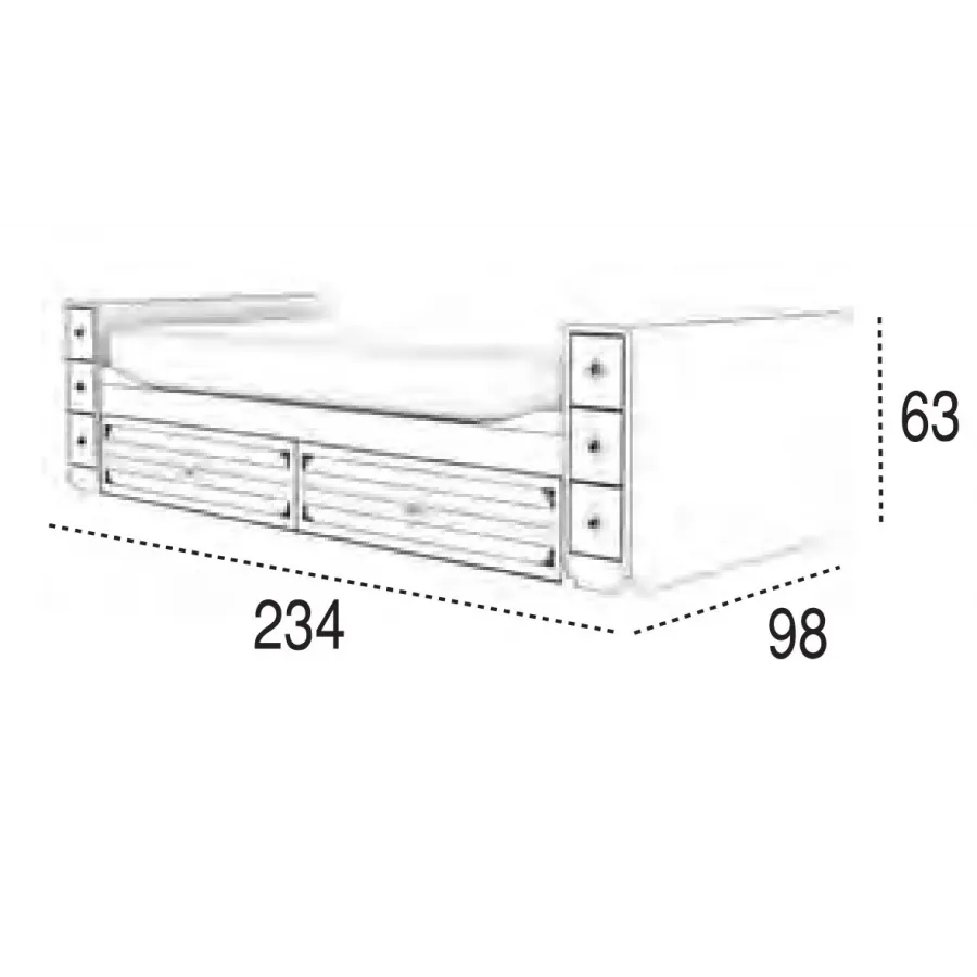 Cama nido con cajones colonial Camarote en Mueblesguadalhorce.es