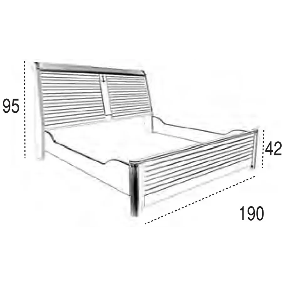 Cama matrimonio Camarote 180x190 en Mueblesguadalhorce.es