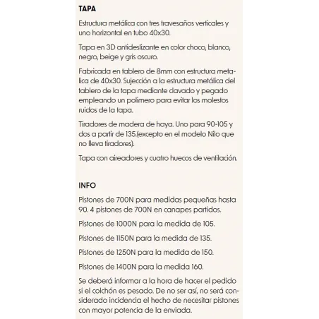 Canapé modelo Crono articulado 1 cuerpo de Cotino en MuebleDescanso.com