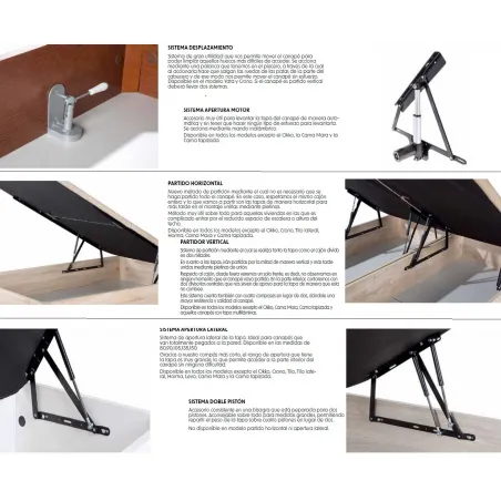 Canapé modelo Crono articulado 1 cuerpo de Cotino en MuebleDescanso.com