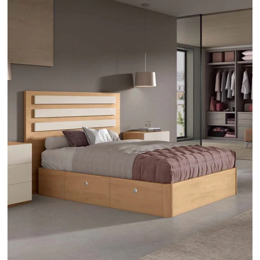 Cama con almacenamiento