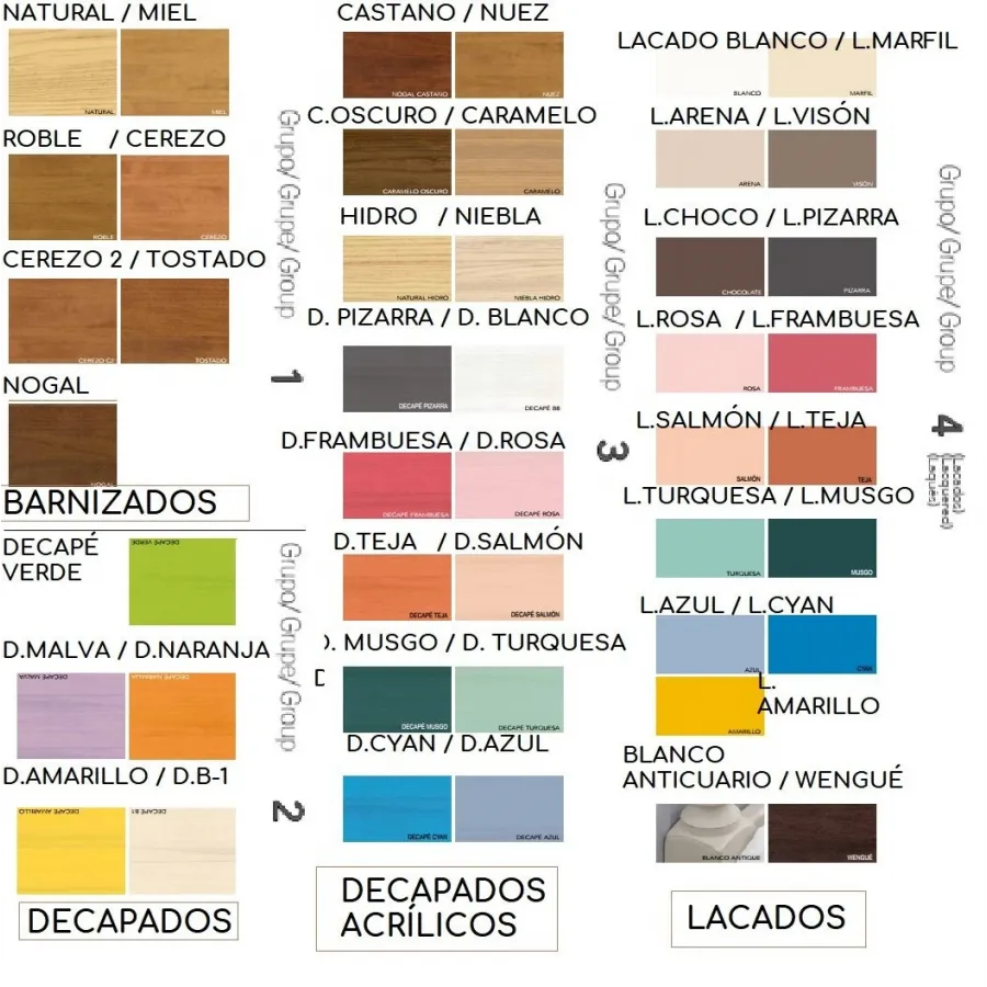 Sofá Provenzal actual de dos plazas en madera vista